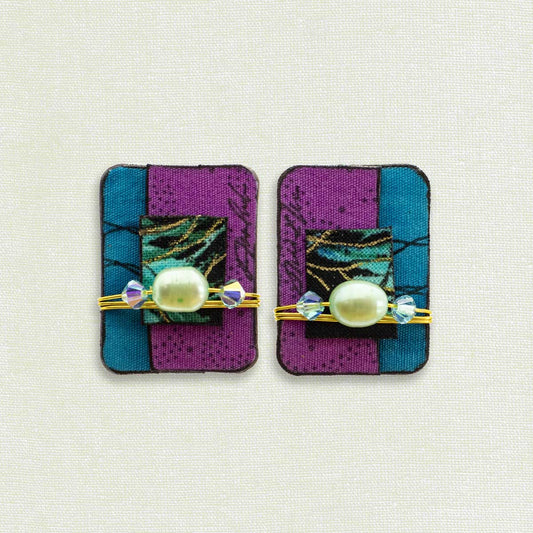 RECTANGULAR RAPT EARRINGS - Water Collection